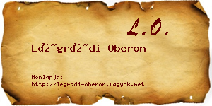 Légrádi Oberon névjegykártya